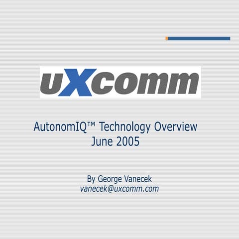 UXComm: Universal XML Communicator, an Agent Architecture