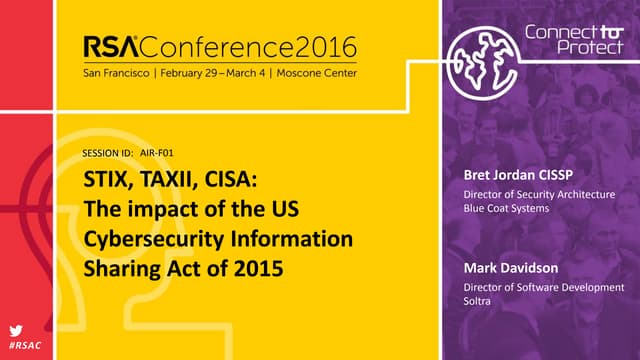STIX, TAXII, CISA: Impact of the Cy...