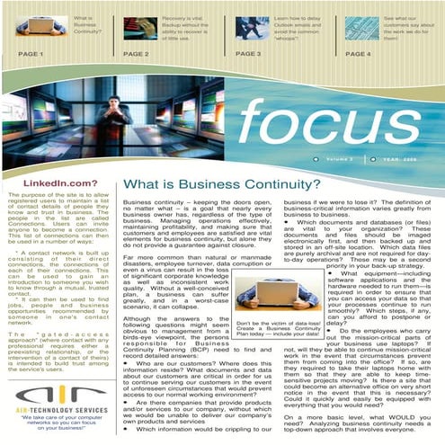 FOCUS Newsletter by AIR Technology Services