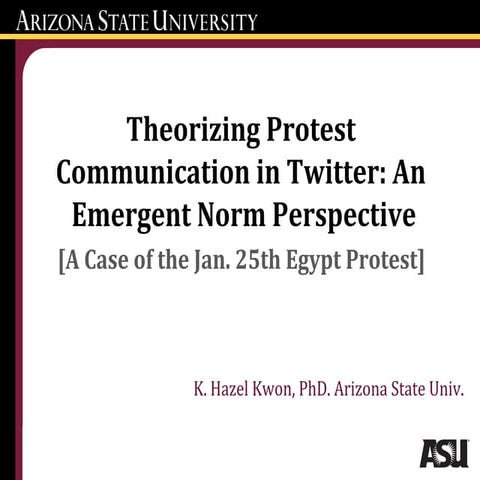Protest Communication in Twitter: An Emergent Norm Perspective