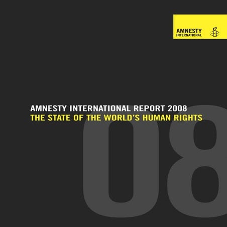 AMNESTY INTERNATIONAL REPORT 2008