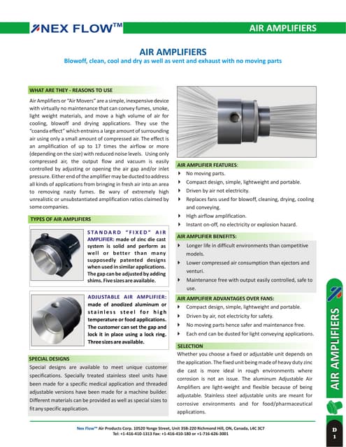 NexFlow Air Nozzles and Jets | PDF