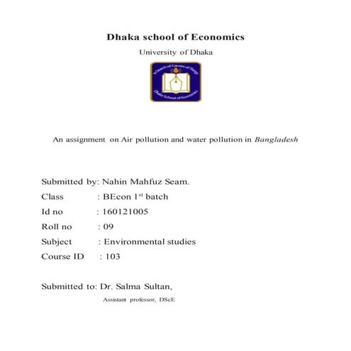 Air and water pollution