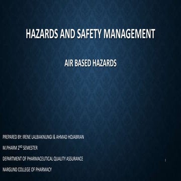 AIR BASED HAZARDS