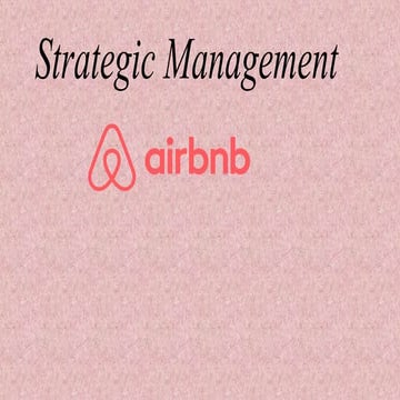Airbnb - a pioneer in strategies