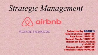 Airbnb ppt - Strategic Management
