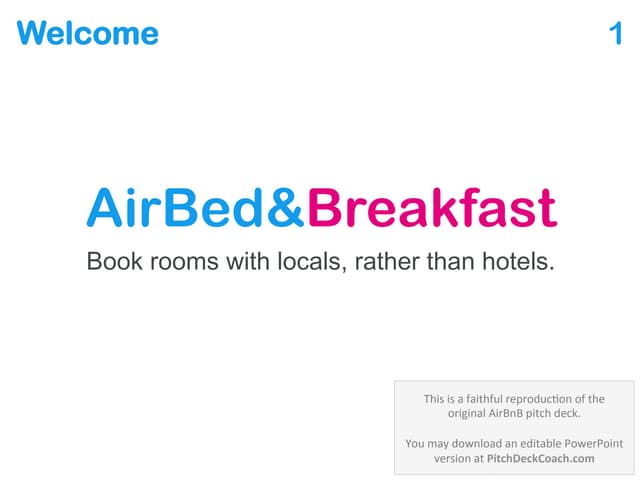 AirBnB Pitch Deck 