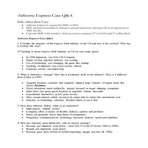 Airborne Express HBS case 798-070 | PPTX
