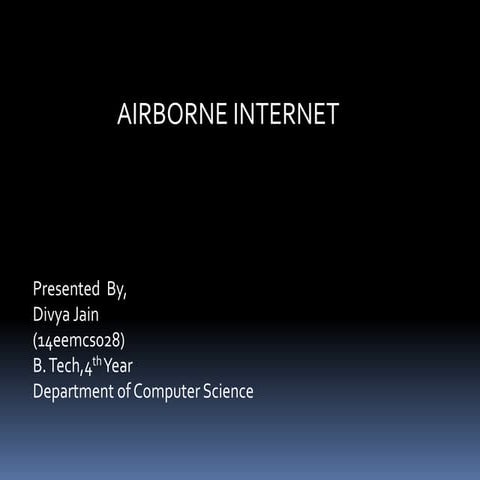 Airborne internet