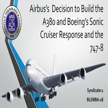Airbus's decision to build a380-SBM ITB
