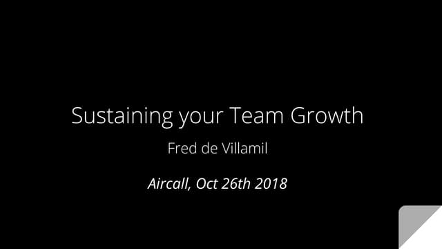 Scaling your Engineering Team