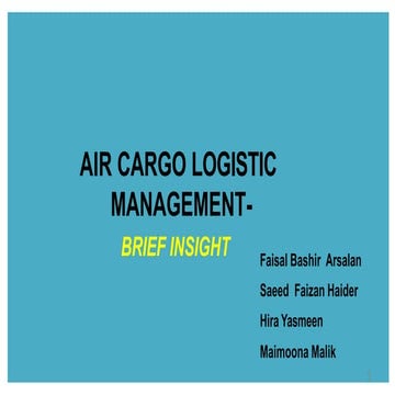 What is Air Cargo and How Does it Work? - Published | PDF