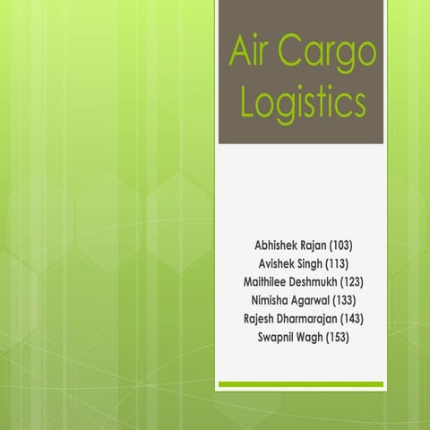 Air cargo logistics
