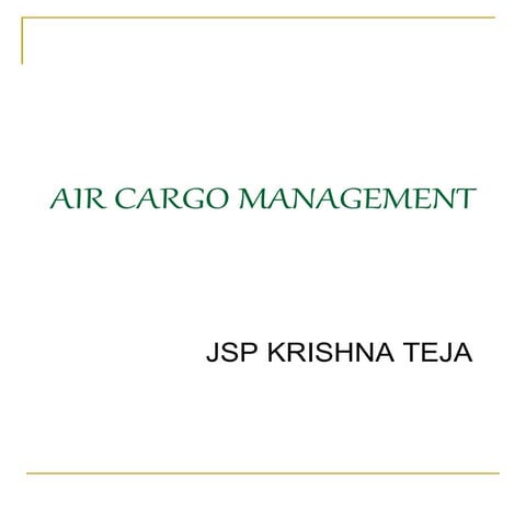 Air cargo managenent Charges