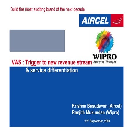 Aircel-Wipro Represented at The Mobile VAS Summit 2009