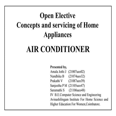 Over view of Air Conditioner case study.pptx