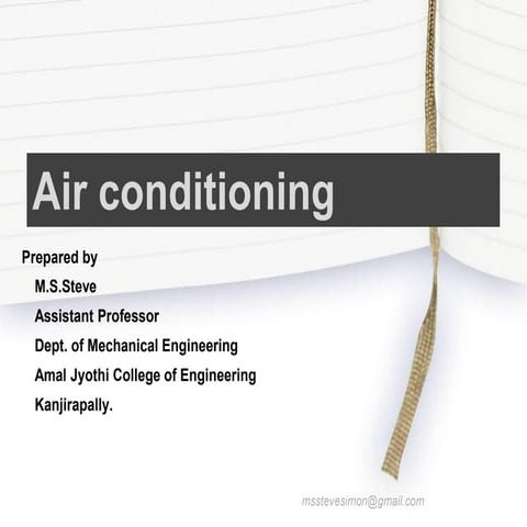 Basic Mechanical Engineering - Air conditioning