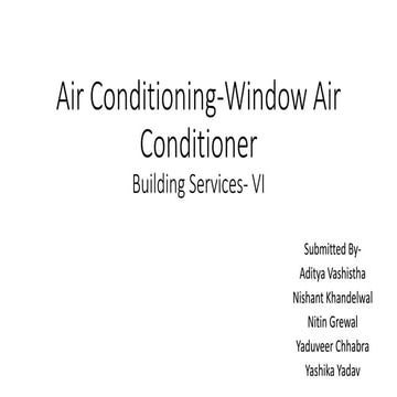 Air conditioning window air conditioner