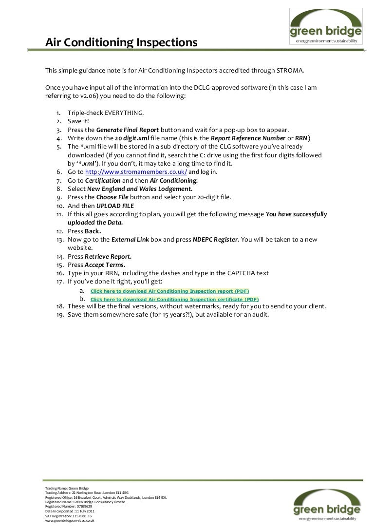 Air conditioning inspection final report generation guide february 20…