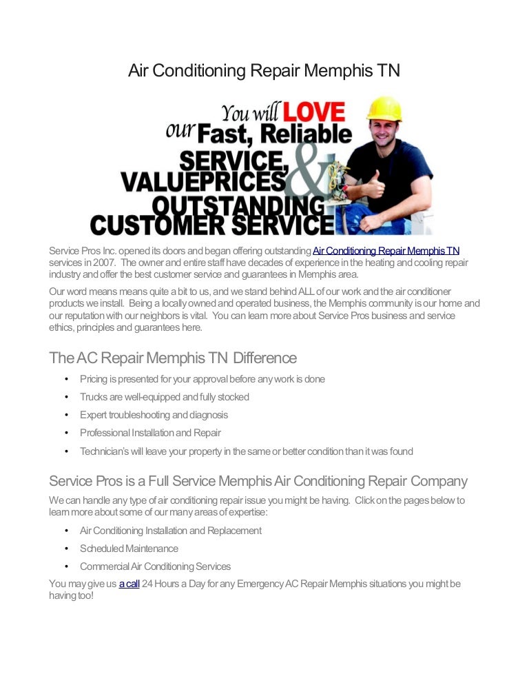 Air Conditioning Repair Memphis TN