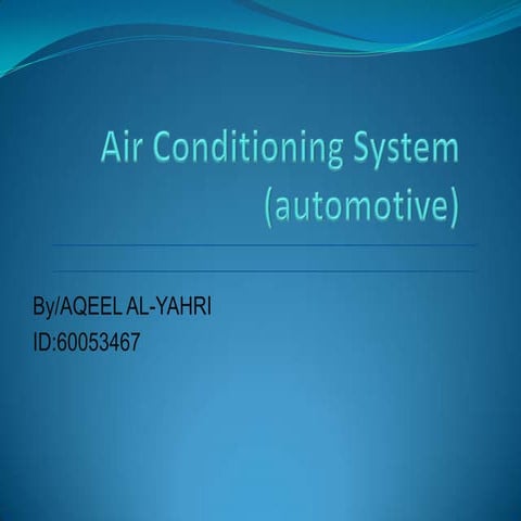 Air conditioning system (automotive)