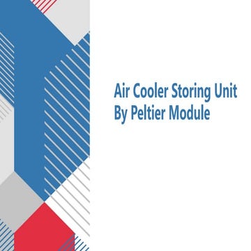 Air cooler using peltier module | PPTX