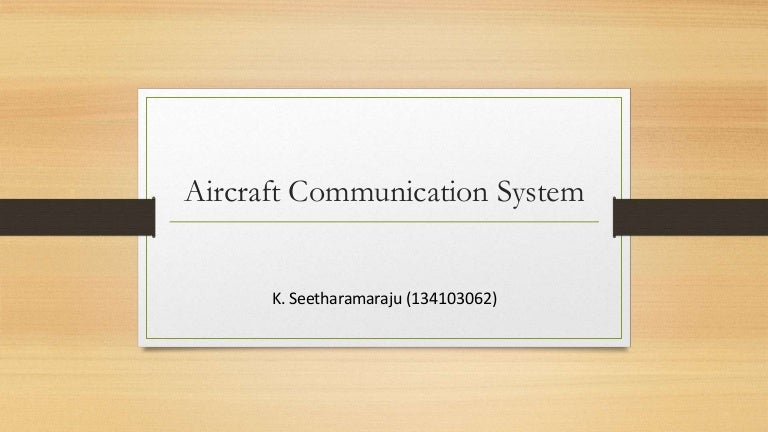 Aircraft communication-systems
