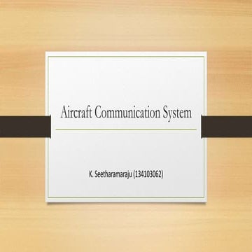 Aircraft communication-systems