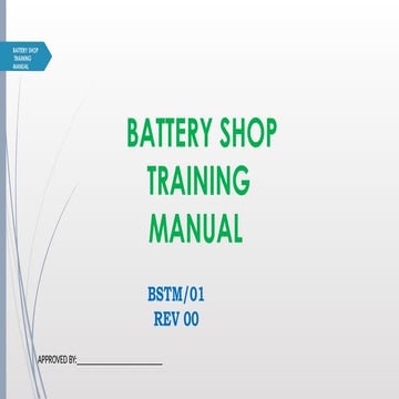 Aircraft Battery Shop Training for maintenance shops | PPTX