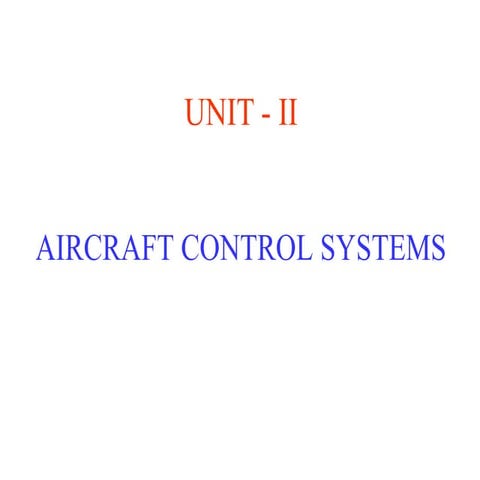 Aircraft ctrl systems