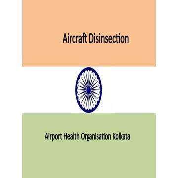 Comprehensive Guidelines on Aircraft Disinsection and Vector Control | PPTX