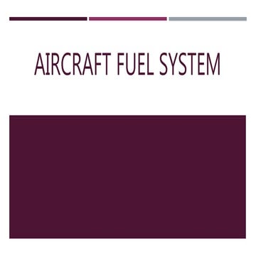 Aircraft Fuel System 