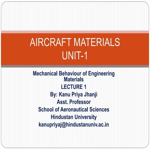 Aircraft materials lecture 1