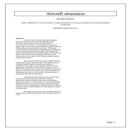 Aircraft structure pp