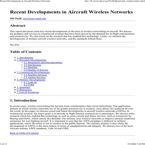 Aircraft wireless