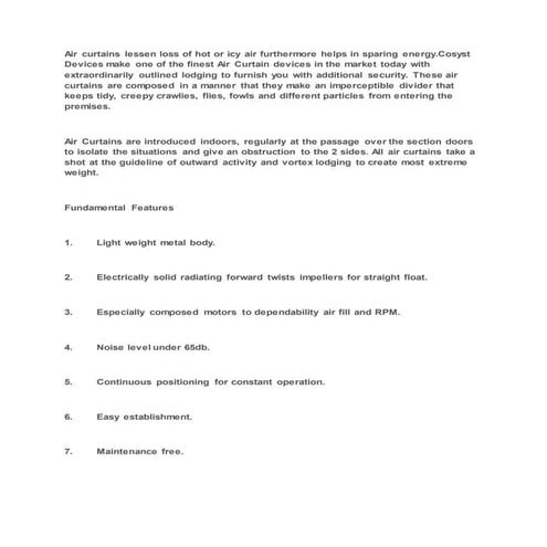 Importance of Air Curtains