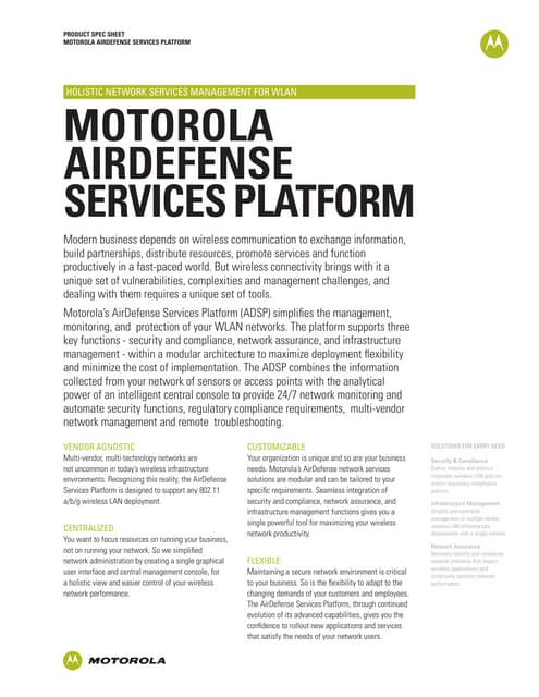 Air defense services_platform_spec_sheet