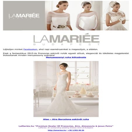 Aire barcelona 2015 esküvői ruha 