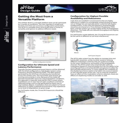 แนะนำแนวทางการออกแบบ การปรับแต่ง การรับส่งสัญญาณ airFiber 24 - airFiber Desig...