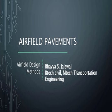 Airfield design methods