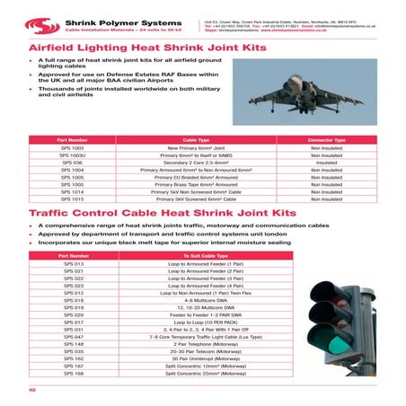 Airfield Ground Lighting (AGL) Heat Shrink Cable Joint Kits