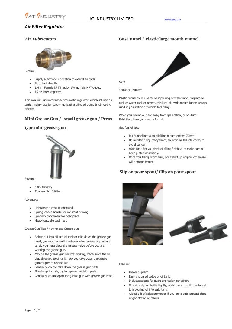 Air filter regulator