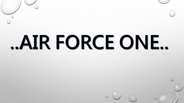 US President Air force one ppt