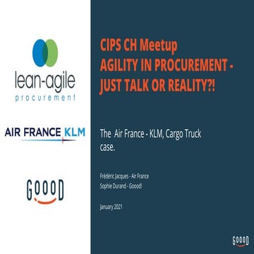 AirFrance KLM - How to Outsource a Critical Project with Lean-Agile Procurement