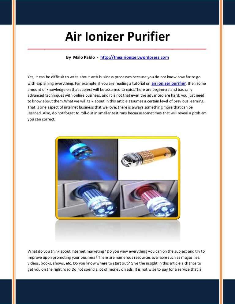 Air ionizer purifier