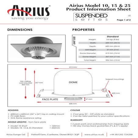 Airius suspended-series-models-10-15-25-data-sheet-2019
