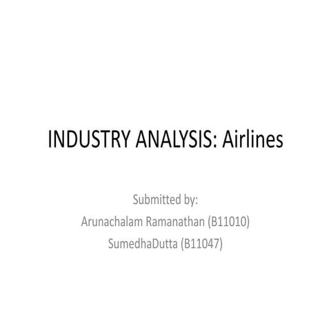 Industry Analysis - Airlines
