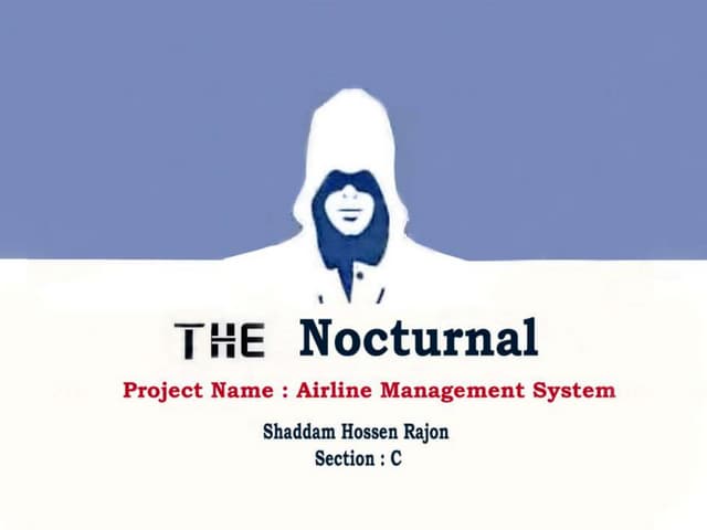Airline Management System [for presentation]