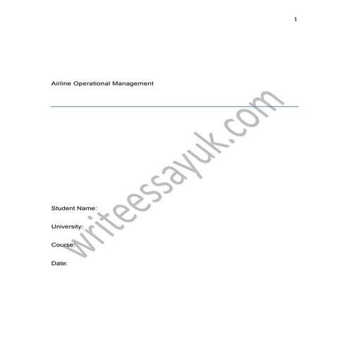 Airline operational management