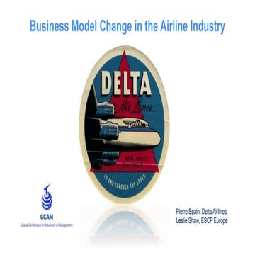 Business Model Change in the Airline Industry